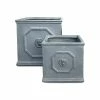 KANTE 12.5" and 10.2"H Square Antique Gray Lightweight Classic English Style Lion Head Planter (Set of 2) Outdoor/Indoor -VIGORO Store antique gray kante plant pots rf0172ab c80451 64 1000