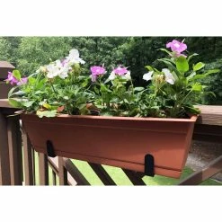 Vigoro Adjustable Window Planter Box Single Metal Bracket -VIGORO Store black metal vigoro plant hangers 51472 1f 1000