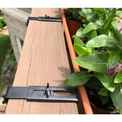 Vigoro Adjustable Window Planter Box Single Metal Bracket -VIGORO Store black metal vigoro plant hangers 51472 76 1000