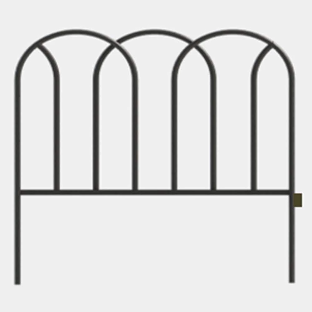 Vigoro 16 in. Round Metal Gothic Garden Fence 3 Vigoro 16 in. Round Metal Gothic Garden Fence