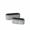 SULLIVANS Black Cement Oval Planters (Set of 2) 2 SULLIVANS Black Cement Oval Planters (Set of 2) -VIGORO Store black sullivans plant pots cmt1173 64 1000