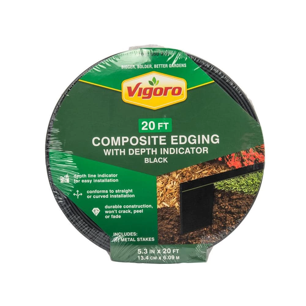 Vigoro 20 ft. Premium Black Composite Edging 3 Vigoro 20 ft. Premium Black Composite Edging