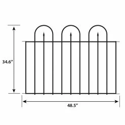 Vigoro Westbrook 36 in. x 48 in. Black Steel Fence Panel (4-Pack) 18 Vigoro Westbrook 36 in. x 48 in. Black Steel Fence Panel (4-Pack) -VIGORO Store black vigoro garden fencing 860329 4pk 40 1000