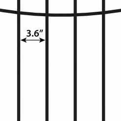 Vigoro Beaumont 40.4 in. H x 49.6 in. W Black Steel 3-Rail Fence Panel (4-Pack) 17 Vigoro Beaumont 40.4 in. H x 49.6 in. W Black Steel 3-Rail Fence Panel (4-Pack) -VIGORO Store black vigoro garden fencing 860336 4pk a0 1000