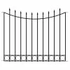Vigoro Beaumont 40.4 in. H x 49.6 in. W Black Steel 3-Rail Fence Panel -VIGORO Store black vigoro garden fencing 860336 64 1000