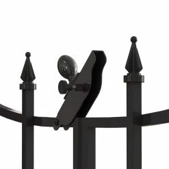Vigoro Beaumont No Dig 40.4 in. H x 53.7 in. W Black Steel Decorative Fence Gate -VIGORO Store black vigoro garden fencing 860343 4f 1000