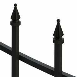Vigoro Beaumont No Dig 40.4 in. H x 53.7 in. W Black Steel Decorative Fence Gate -VIGORO Store black vigoro garden fencing 860343 a0 1000