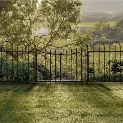 Vigoro Empire/Westbrook 28 in. Black Steel Decorative Fence Gate 20 Vigoro Empire/Westbrook 28 in. Black Steel Decorative Fence Gate -VIGORO Store black vigoro garden fencing 860350 1f 1000