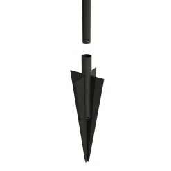 Vigoro Beaumont 53.3 in. x 3 in. x 3 in. Black Steel Fence Post and Stake (5-Pack) -VIGORO Store black vigoro garden fencing 860367 5pk a0 1000