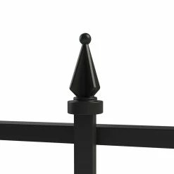 Vigoro Empire 30 in. x 36 in. Black Steel 3-Rail Fence Panel (4-Pack) 20 Vigoro Empire 30 in. x 36 in. Black Steel 3-Rail Fence Panel (4-Pack) -VIGORO Store black vigoro garden fencing 860374 4pk 1d 1000