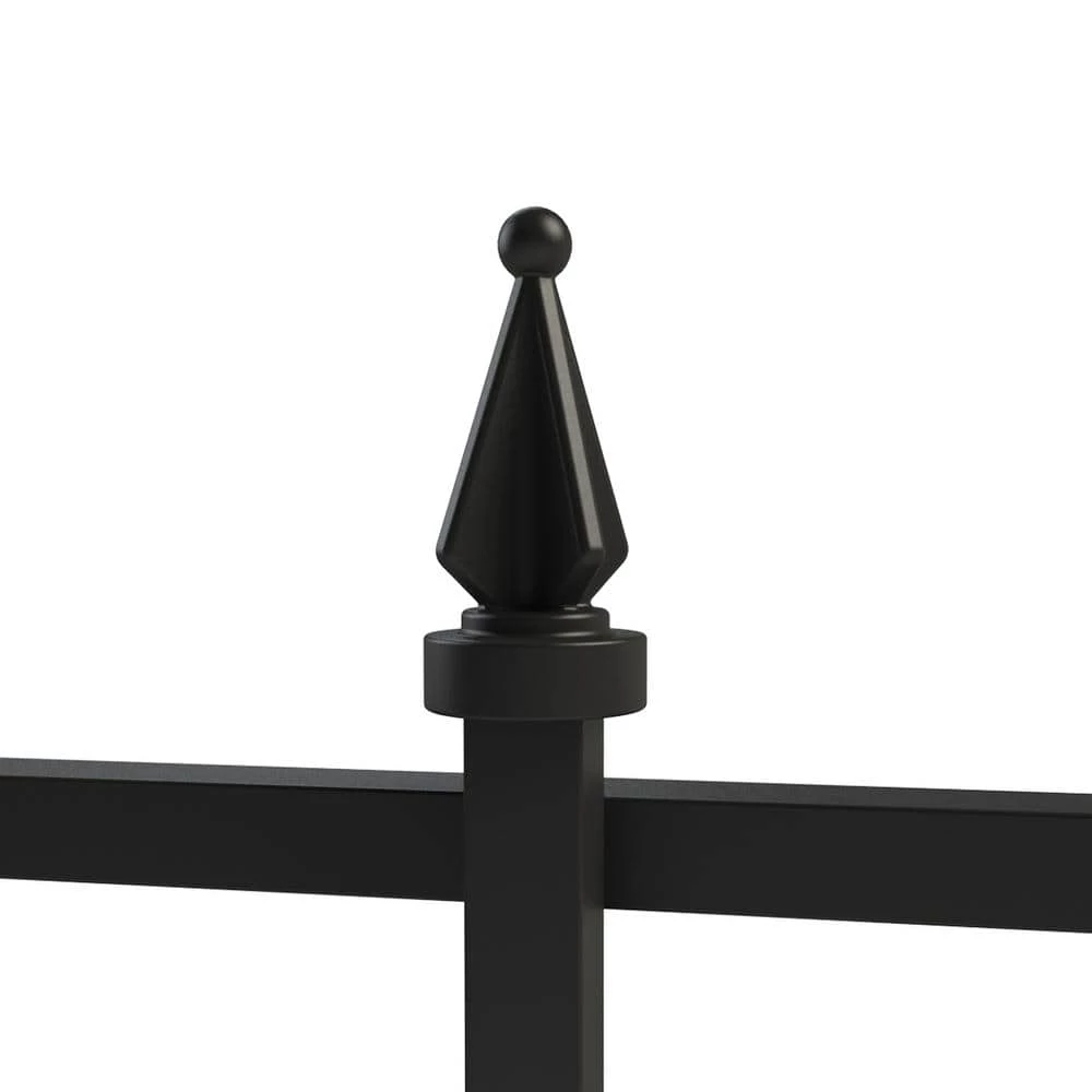 Vigoro Empire 30 in. x 36 in. Black Steel 3-Rail Fence Panel (4-Pack) 7 Vigoro Empire 30 in. x 36 in. Black Steel 3-Rail Fence Panel (4-Pack) - Image 5