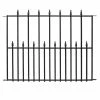 Vigoro Empire 30 in. x 36 in. Black Steel 3-Rail Fence Panel (4-Pack) 1 Vigoro Empire 30 in. x 36 in. Black Steel 3-Rail Fence Panel (4-Pack) -VIGORO Store black vigoro garden fencing 860374 4pk 64 1000