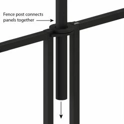 Vigoro Empire 30 in. x 36 in. Black Steel 3-Rail Fence Panel (4-Pack) 22 Vigoro Empire 30 in. x 36 in. Black Steel 3-Rail Fence Panel (4-Pack) -VIGORO Store black vigoro garden fencing 860374 4pk 77 1000