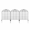 Vigoro Rockdale 43.8 in. Black Steel Fence Panel (3-Pack) -VIGORO Store black vigoro garden fencing 860404 64 1000