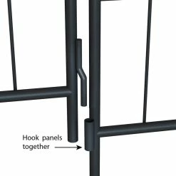 Vigoro Rockdale 43.8 in. Black Steel Fence Panel (3-Pack) 18 Vigoro Rockdale 43.8 in. Black Steel Fence Panel (3-Pack) -VIGORO Store black vigoro garden fencing 860404 66 1000