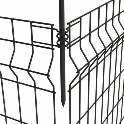Vigoro 44 in. H x 36 in. W Steel Multi-Purpose No Dig Black Fence Panel 20 Vigoro 44 in. H x 36 in. W Steel Multi-Purpose No Dig Black Fence Panel -VIGORO Store black vigoro garden fencing 860411 1d 1000