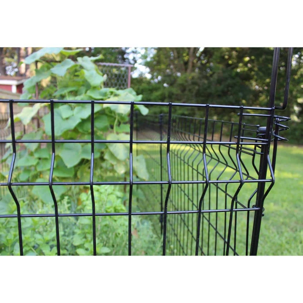 Vigoro 44 in. H x 36 in. W Steel Multi-Purpose No Dig Black Fence Panel (6-Pack) 11 Vigoro 44 in. H x 36 in. W Steel Multi-Purpose No Dig Black Fence Panel (6-Pack) - Image 9