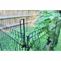 Vigoro 49 in. H Steel No Dig Multi-Purpose Black Latch -VIGORO Store black vigoro garden fencing 860435 1f 1000