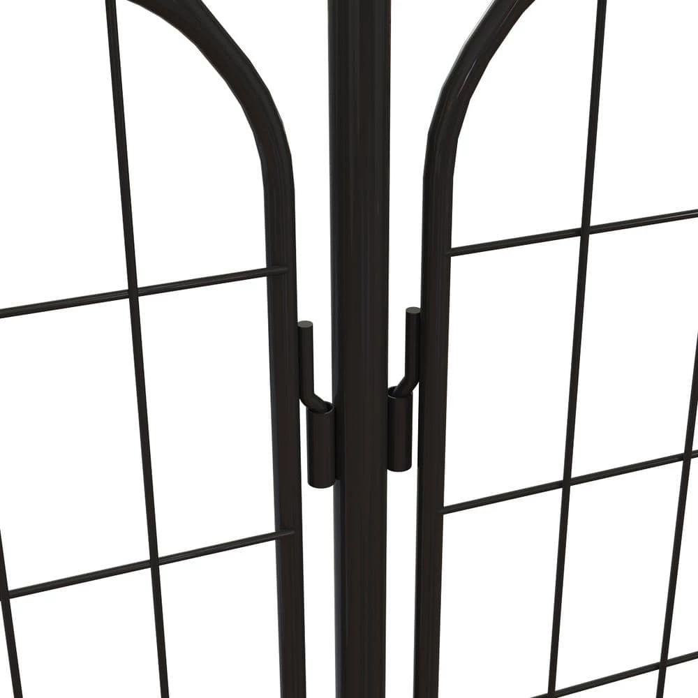 Vigoro Rockdale 41.9 in. Black Steel Fence Gate 7 Vigoro Rockdale 41.9 in. Black Steel Fence Gate - Image 5