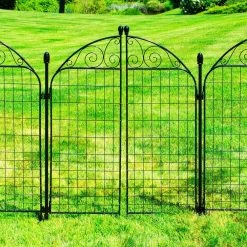 Vigoro Rockdale 41.9 in. Black Steel Fence Gate 19 Vigoro Rockdale 41.9 in. Black Steel Fence Gate -VIGORO Store black vigoro garden fencing 860442 4f 1000