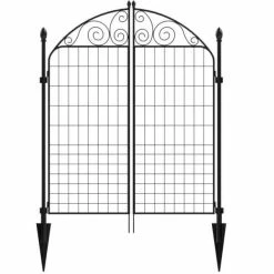 Vigoro Rockdale 41.9 in. Black Steel Fence Gate 18 Vigoro Rockdale 41.9 in. Black Steel Fence Gate -VIGORO Store black vigoro garden fencing 860442 c3 1000
