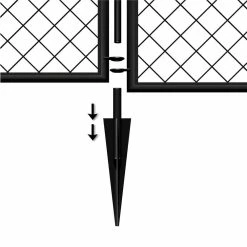 Vigoro 37.3 in. H x 51 in. W Steel Diamond Mesh Garden Fence Panel -VIGORO Store black vigoro garden fencing 860640 4f 1000