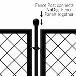 Vigoro 37.3 in. H x 51 in. W Steel Diamond Mesh Garden Fence Panel -VIGORO Store black vigoro garden fencing 860640 c3 1000