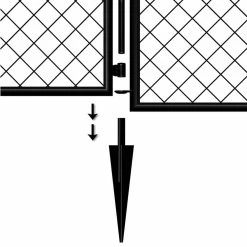 Vigoro 37.3 in. H x 50.2 in. W Steel Diamond Mesh Garden Fence Gate -VIGORO Store black vigoro garden fencing 860657 4f 1000