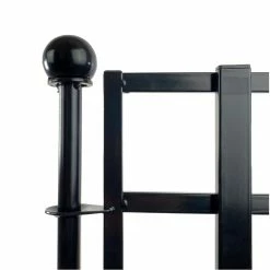 Vigoro 37.2 in. H x 42.87 in. W Steel 3-Rail Garden Fence Panel -VIGORO Store black vigoro garden fencing 860701 c3 1000