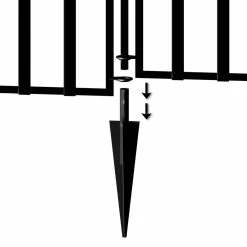 Vigoro 37.2 in. H x 55.7 in. W Steel 3-Rail Garden Fence Gate 23 Vigoro 37.2 in. H x 55.7 in. W Steel 3-Rail Garden Fence Gate -VIGORO Store black vigoro garden fencing 860718 4f 1000