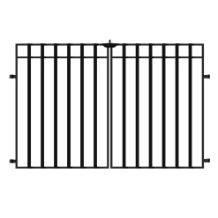Vigoro 37.2 in. H x 55.7 in. W Steel 3-Rail Garden Fence Gate