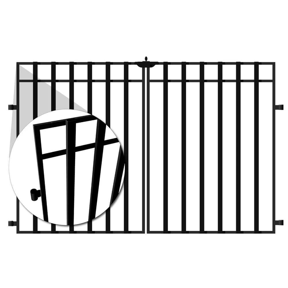 Vigoro 37.2 in. H x 55.7 in. W Steel 3-Rail Garden Fence Gate 4 Vigoro 37.2 in. H x 55.7 in. W Steel 3-Rail Garden Fence Gate - Image 2