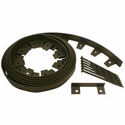 Vigoro 20 ft. No-Dig Landscape Plastic Edging Kit -VIGORO Store black vigoro plastic edging 3001 20hd 6 40 1000