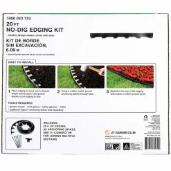 Vigoro 20 ft. No-Dig Landscape Plastic Edging Kit -VIGORO Store black vigoro plastic edging 3001 20hd 6 4f 1000
