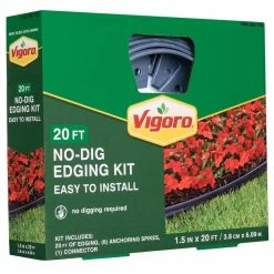 Vigoro 20 ft. No-Dig Landscape Plastic Edging Kit -VIGORO Store black vigoro plastic edging 3001 20hd 6 c3 1000