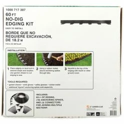 Vigoro 60 ft. No-Dig Landscape Plastic Edging Kit 14 Vigoro 60 ft. No-Dig Landscape Plastic Edging Kit -VIGORO Store black vigoro plastic edging 3001 60hd 3 40 1000