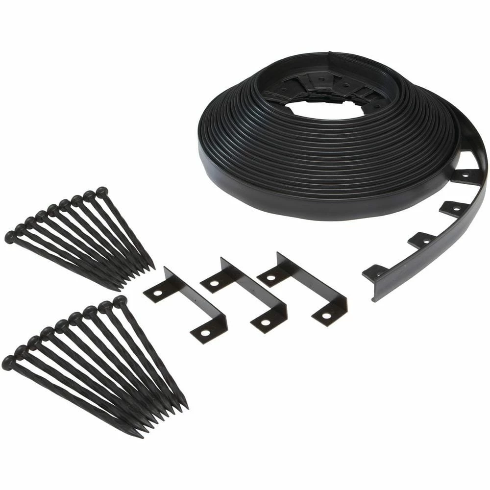 Vigoro 60 ft. No-Dig Landscape Plastic Edging Kit 3 Vigoro 60 ft. No-Dig Landscape Plastic Edging Kit