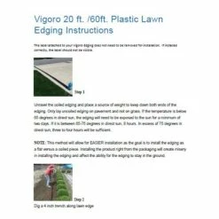 Vigoro 60 ft. x 0.5 in. x 4.5 in. Black Plastic Lawn Edging -VIGORO Store black vigoro plastic edging vig 60c c3 1000