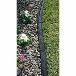 Vigoro EcoBorder 4 ft. Black Rubber Landscape Edging (Single) -VIGORO Store black vigoro rubber edging ecobrd blk 4 ft 1f 1000