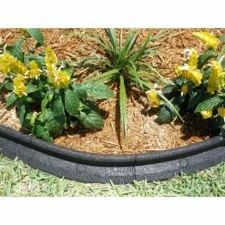 Vigoro EcoBorder 4 ft. Black Rubber Landscape Edging (Single) -VIGORO Store black vigoro rubber edging ecobrd blk 4 ft 4f 1000