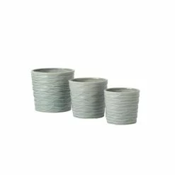 SULLIVANS Blue Ceramic Planter (Set of 3)