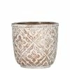 SULLIVANS Brown Cement Patterned Round Pot 1 SULLIVANS Brown Cement Patterned Round Pot -VIGORO Store brown sullivans plant pots cmt1112 64 1000