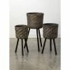 SULLIVANS Basket On Stand - Set of 3 2 SULLIVANS Basket On Stand - Set of 3 -VIGORO Store brown sullivans plant pots n2574 64 1000