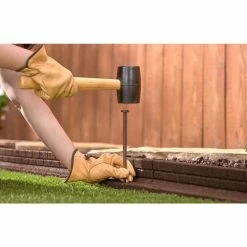 Vigoro 4 ft. Brown No-Dig Rubber Landscape Edging (6-Pack) -VIGORO Store brown vigoro rubber edging dcbfe4bn6 44 1000