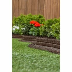 Vigoro 4 ft. Brown No-Dig Rubber Landscape Edging (6-Pack) -VIGORO Store brown vigoro rubber edging dcbfe4bn6 4f 1000