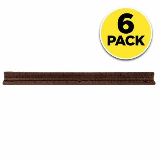 Vigoro 4 ft. Brown No-Dig Rubber Landscape Edging (6-Pack) -VIGORO Store brown vigoro rubber edging dcbfe4bn6 64 1000