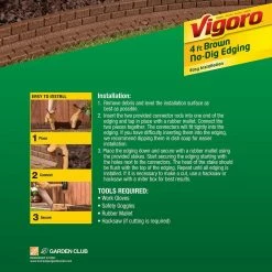 Vigoro 4 ft. Brown No-Dig Rubber Landscape Edging (6-Pack) -VIGORO Store brown vigoro rubber edging dcbfe4bn6 a0 1000