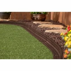 Vigoro 4 ft. Brown No-Dig Rubber Landscape Edging (6-Pack) -VIGORO Store brown vigoro rubber edging dcbfe4bn6 fa 1000