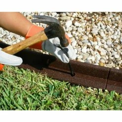 Vigoro EcoBorder 4 ft. Brown Rubber Landscape Edging (48-Count/Pallet) 18 Vigoro EcoBorder 4 ft. Brown Rubber Landscape Edging (48-Count/Pallet) -VIGORO Store brown vigoro rubber edging ecobrd br 48 4f 1000