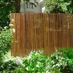 Vigoro 6 ft. x 8 ft. Caramel Brown Full Round Bamboo Fence 10 Vigoro 6 ft. x 8 ft. Caramel Brown Full Round Bamboo Fence -VIGORO Store caramel brown vigoro garden fencing 4477411 4f 1000